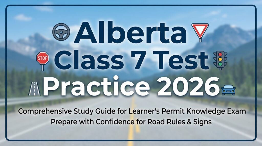 Alberta Class 7 Test Practice 2026: Complete Guide to Pass Your Learner’s Licence Exam First Try