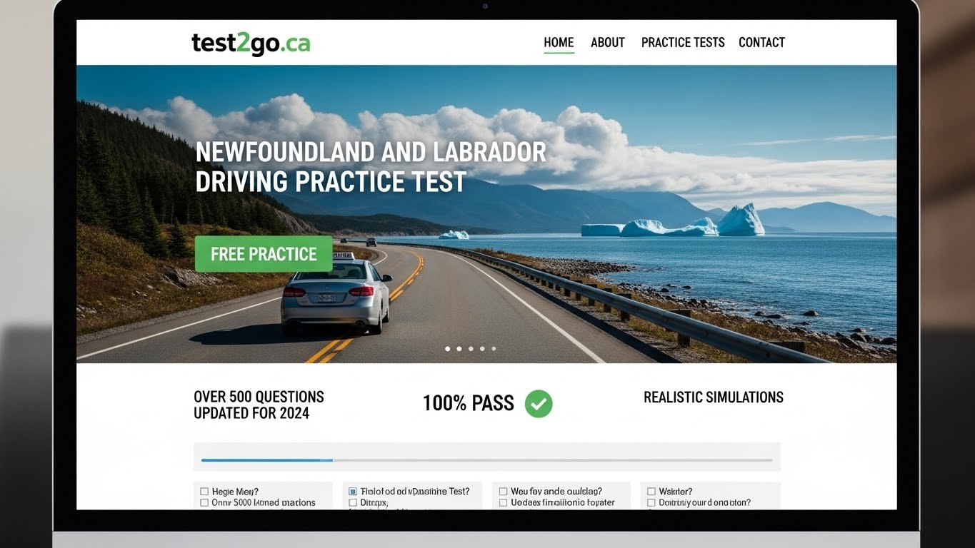 Newfoundland and Labrador Driving rules Test Practice