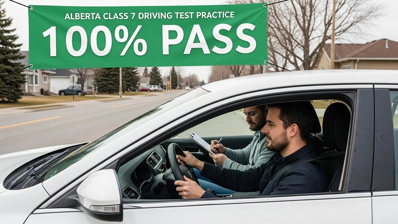 Alberta Class 7 driving test practice