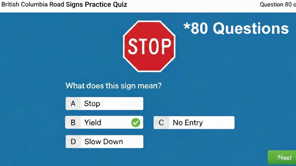 BC Road Signs Practice Quiz
